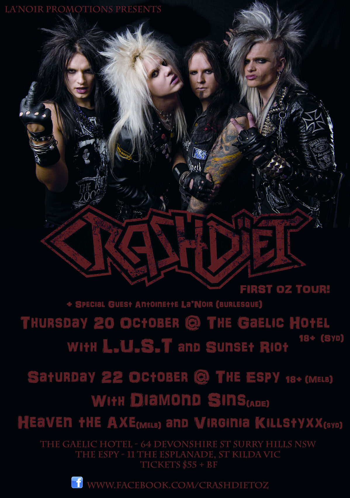 crashdiet australia 2011